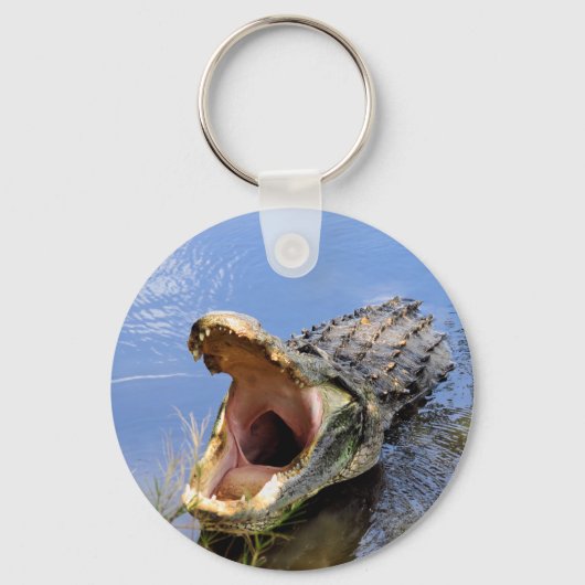 Sleutelhanger met open bek alligator (Voorkant)