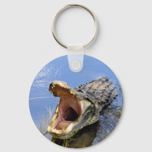 Sleutelhanger met Open Mouthed Alligator