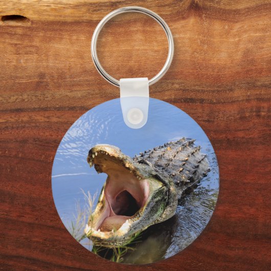 Sleutelhanger met Open Mouthed Alligator (Voorkant)