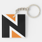Sleutelhanger met Oranje en zwarte letters (Achterkant)