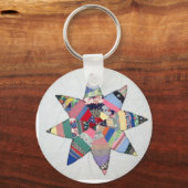 Sleutelhanger met patchwork-ster (Voorkant)