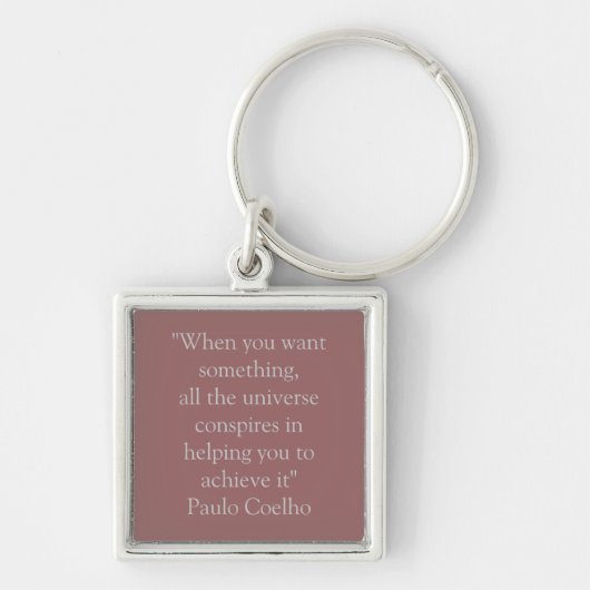 Sleutelhanger met Paulo Coelho Quote (Voorkant)