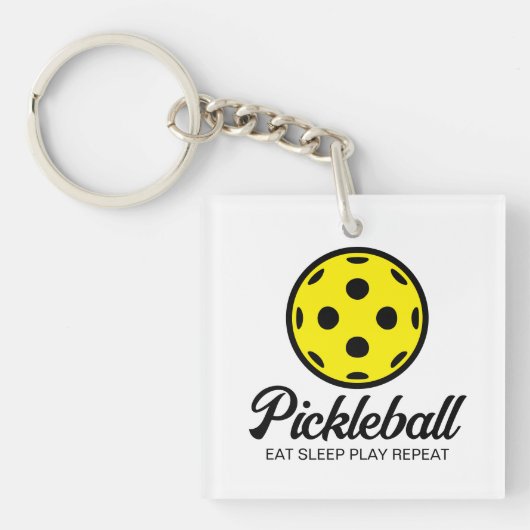 Sleutelhanger met Pickleball-minnaar voor spelers (voorkant)