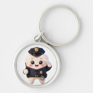 Sleutelhanger met politie tand - Tandarts cadeau
