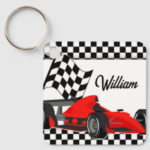 Sleutelhanger met racewagen