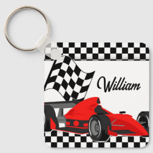 Sleutelhanger met racewagen