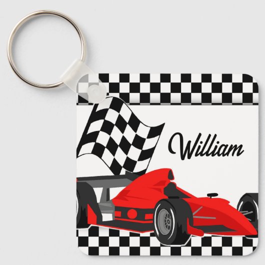 Sleutelhanger met racewagen (Voorkant)