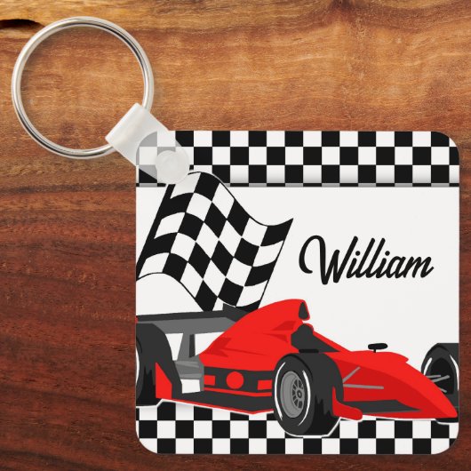 Sleutelhanger met racewagen (Voorkant)