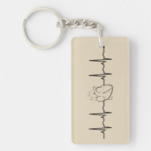 Sleutelhanger met Realistic Heart en EKG