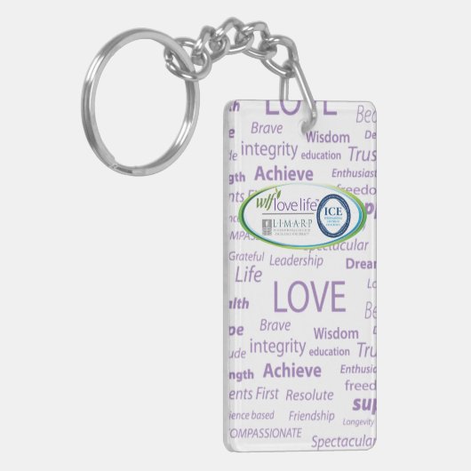 Sleutelhanger met rechthoek (dubbelzijdig) (Voorkant Links)