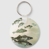 sleutelhanger met rode baars en pike (Voorkant)