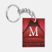 Sleutelhanger met rode gordijn (Voorkant Links)