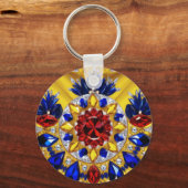 Sleutelhanger met Roemeens Kleuren Design (Voorkant)