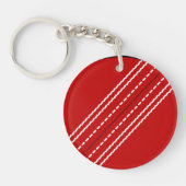 Sleutelhanger met ronde cricket ball | (Voorkant)