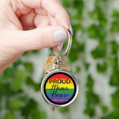 Sleutelhanger met ronde regenboogstrips (Hand)