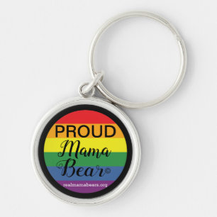Sleutelhanger met ronde regenboogstrips