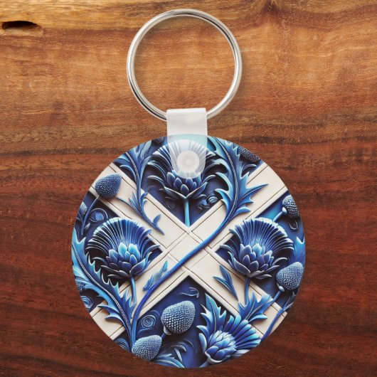 Sleutelhanger met Scottish Thistles Design (Voorkant)