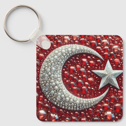 Sleutelhanger met Turks Kleuren Design (Voorkant)