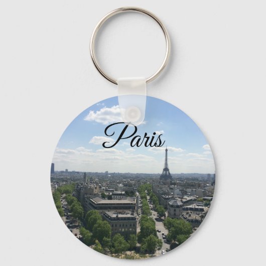 Sleutelhanger met uitzicht op Eiffeltoren in Parij (Voorkant)