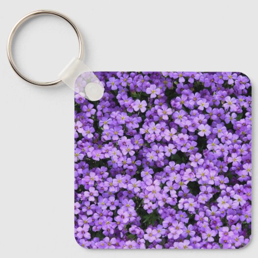 Sleutelhanger met Violet Flowers - Lente (Voorkant)