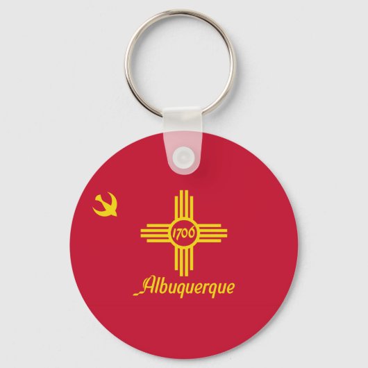 Sleutelhanger met vlag van Albuquerque, New Mexico (Voorkant)
