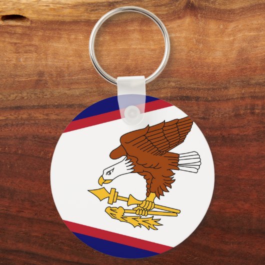 Sleutelhanger met vlag van Amerikaans Samoa (Voorkant)
