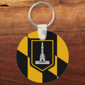 Sleutelhanger met vlag van Baltimore, Maryland, Ve (Voorkant)