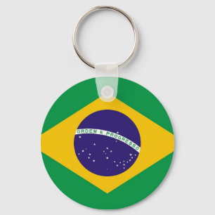 Sleutelhanger met vlag van Brazilië