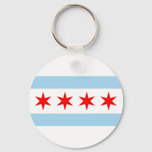 Sleutelhanger met vlag van Chicago, Illinois State