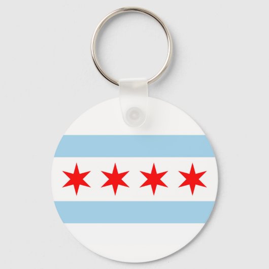 Sleutelhanger met vlag van Chicago, Illinois State (Voorkant)