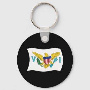 Sleutelhanger met vlag van de Amerikaanse Maagdene