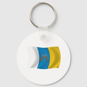 Sleutelhanger met vlag van de Canarische Eilanden