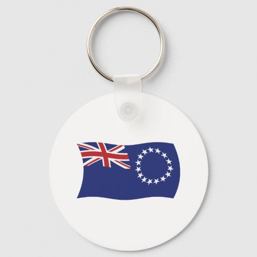 Sleutelhanger met vlag van de Cookeilanden (Voorkant)