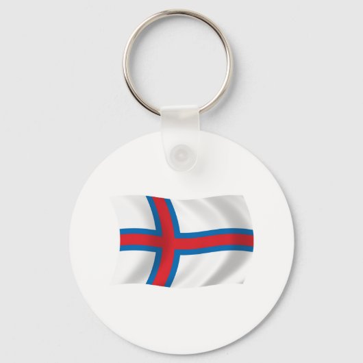 Sleutelhanger met vlag van de Faeröer eilanden (Voorkant)