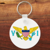 Sleutelhanger met vlag van de Maagdeneilanden - VS (Voorkant)