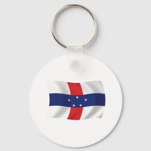 Sleutelhanger met vlag van de Nederlandse Antillen