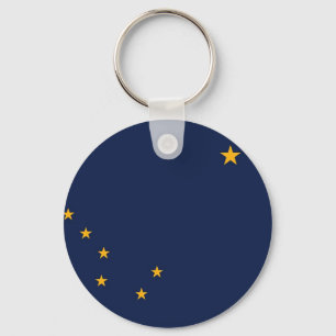Sleutelhanger met vlag van de staat Alaska