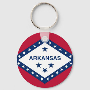 Sleutelhanger met vlag van de staat Arkansas
