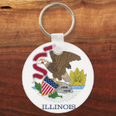 Sleutelhanger met vlag van de staat Illinois (Voorkant)