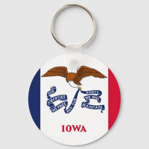 Sleutelhanger met vlag van de staat Iowa