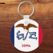 Sleutelhanger met vlag van de staat Iowa (Voorkant)