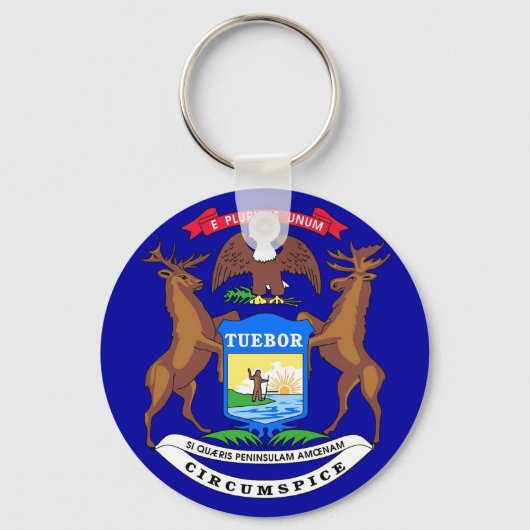 Sleutelhanger met vlag van de staat Michigan (Voorkant)