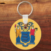 Sleutelhanger met vlag van de staat New Jersey (Voorkant)