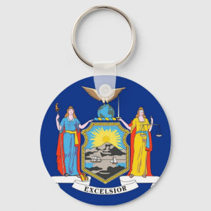 Sleutelhanger met vlag van de staat New York