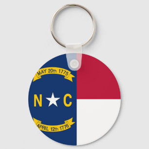 Sleutelhanger met vlag van de staat North Carolina