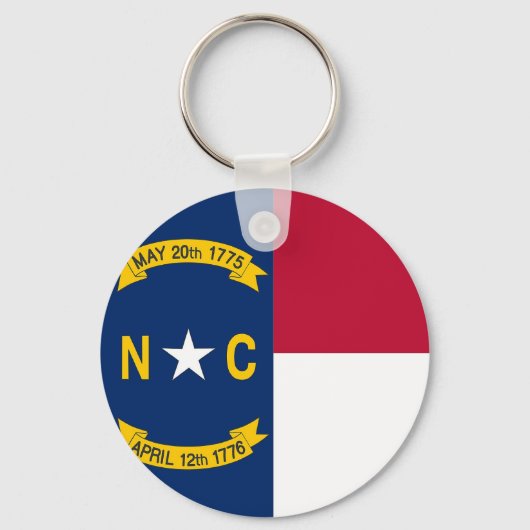 Sleutelhanger met vlag van de staat North Carolina (Voorkant)