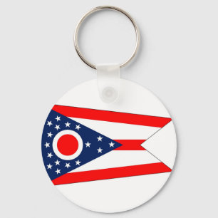 Sleutelhanger met vlag van de staat Ohio