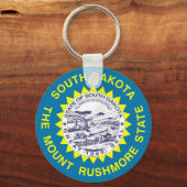 Sleutelhanger met vlag van de staat South Dakota (Voorkant)