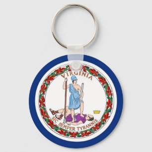 Sleutelhanger met vlag van de staat Virginia