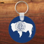 Sleutelhanger met vlag van de staat Wyoming (Voorkant)